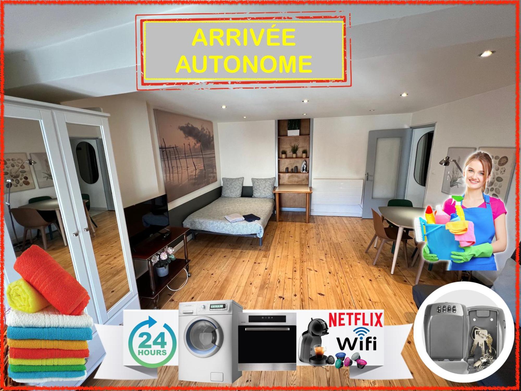 018 Chic & Cosy F1 41M2 Hypercentre Wifi Smart Tv Netflix Lägenhet Saint-Etienne  Exteriör bild